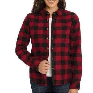 Orvis | Pinnacle | flannel | berry black buffalo | fleece lined | M | shirt